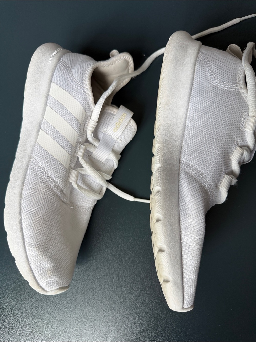adidas Women's White Knit Lace-Up Sneakers - Picture 2 of 6